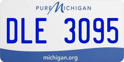 MI license plate DLE3095