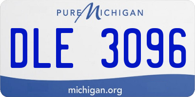 MI license plate DLE3096