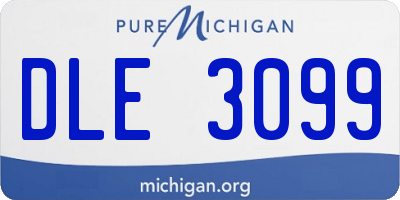 MI license plate DLE3099