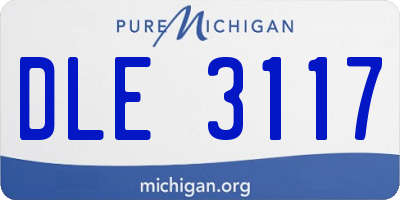 MI license plate DLE3117