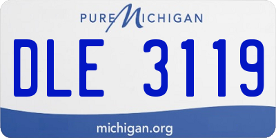 MI license plate DLE3119