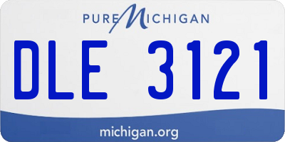MI license plate DLE3121