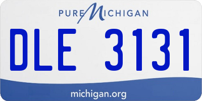 MI license plate DLE3131