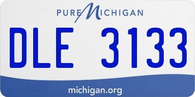MI license plate DLE3133