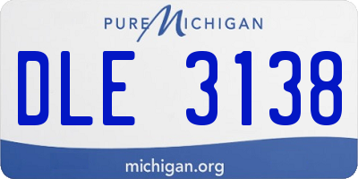 MI license plate DLE3138