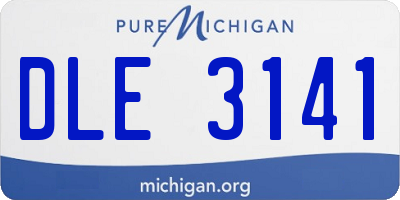 MI license plate DLE3141