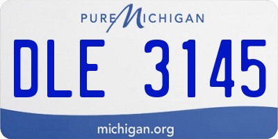 MI license plate DLE3145