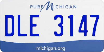MI license plate DLE3147