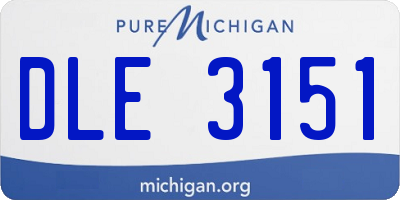 MI license plate DLE3151