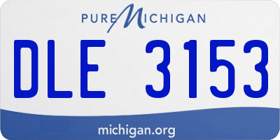 MI license plate DLE3153