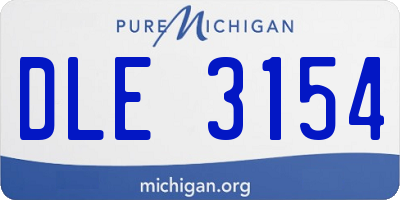 MI license plate DLE3154
