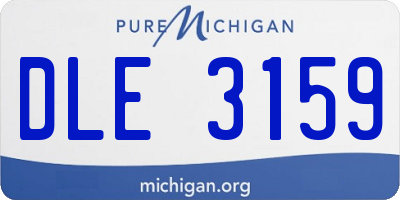 MI license plate DLE3159