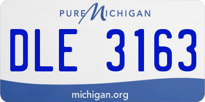 MI license plate DLE3163