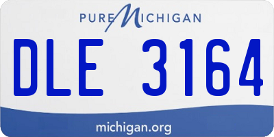 MI license plate DLE3164
