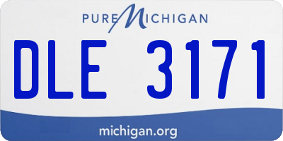 MI license plate DLE3171
