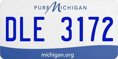 MI license plate DLE3172