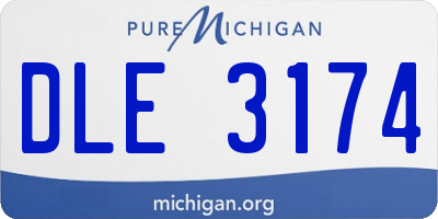 MI license plate DLE3174