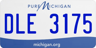 MI license plate DLE3175