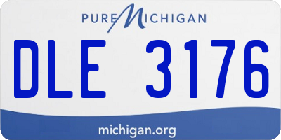 MI license plate DLE3176