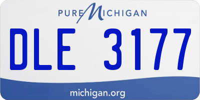 MI license plate DLE3177