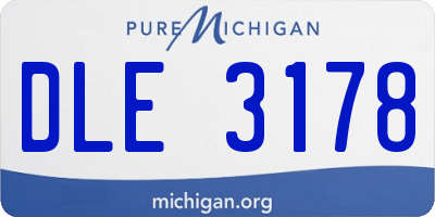 MI license plate DLE3178