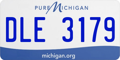 MI license plate DLE3179