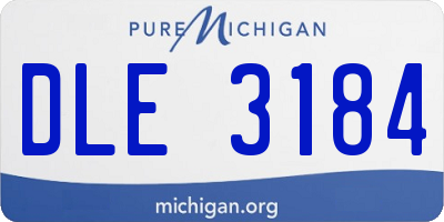 MI license plate DLE3184