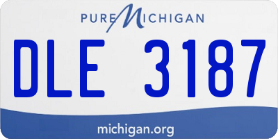 MI license plate DLE3187