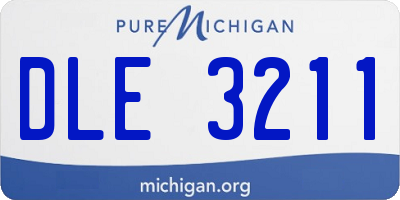 MI license plate DLE3211