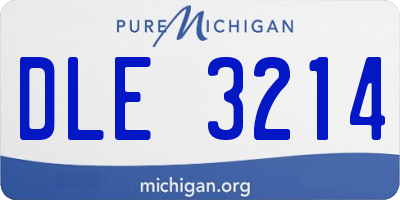 MI license plate DLE3214