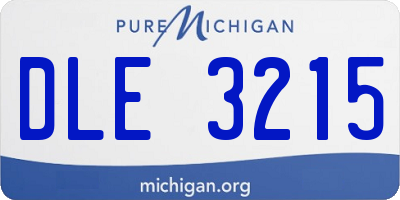 MI license plate DLE3215