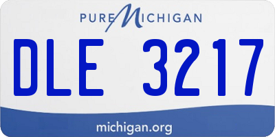 MI license plate DLE3217