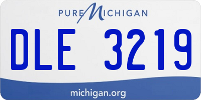 MI license plate DLE3219