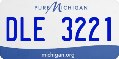 MI license plate DLE3221
