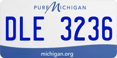 MI license plate DLE3236