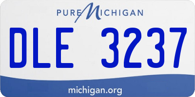 MI license plate DLE3237