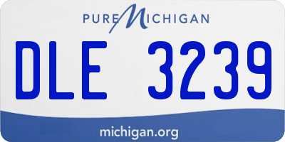 MI license plate DLE3239