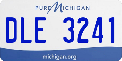 MI license plate DLE3241
