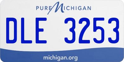 MI license plate DLE3253