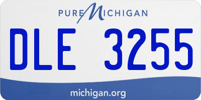 MI license plate DLE3255