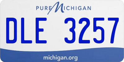 MI license plate DLE3257