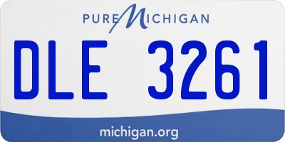 MI license plate DLE3261