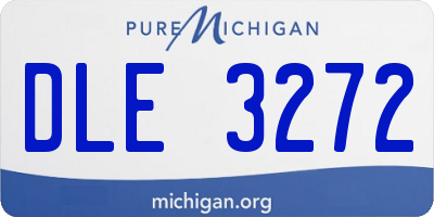 MI license plate DLE3272