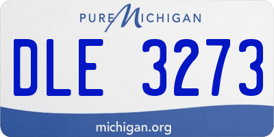MI license plate DLE3273