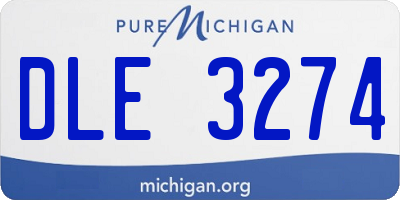 MI license plate DLE3274