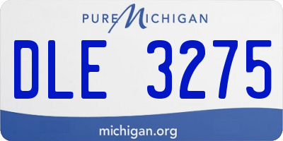 MI license plate DLE3275