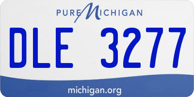 MI license plate DLE3277