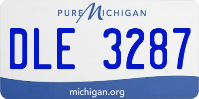 MI license plate DLE3287