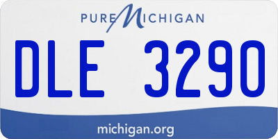 MI license plate DLE3290