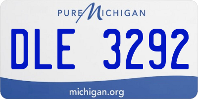MI license plate DLE3292